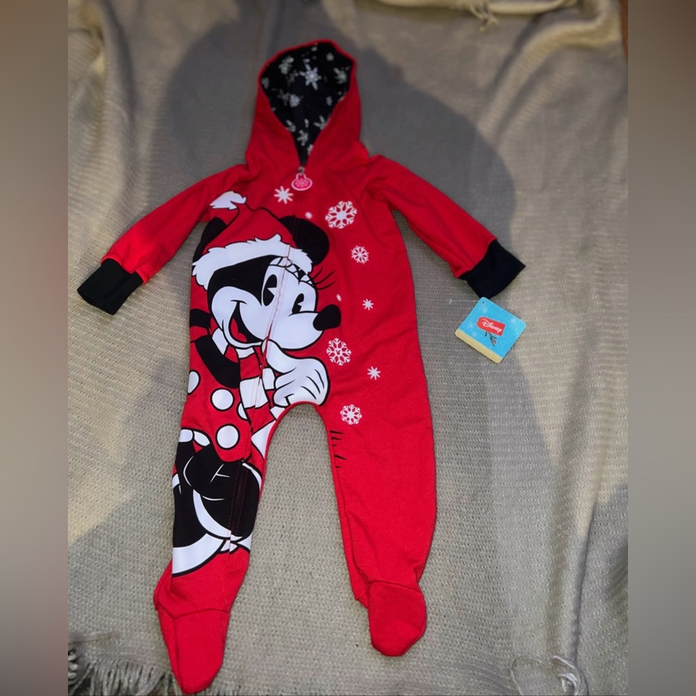 Minnie Mouse Christmas onesie